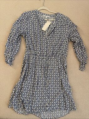Daniel Rainn Blue and White Mini Dress